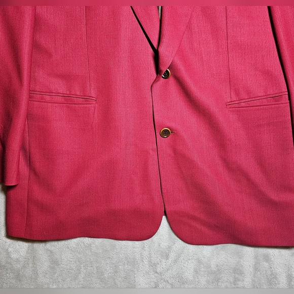 Hugo Boss Men's Holiday Red Sports Jacket Two button 44R Made in the USA. - Picture 3 of 11